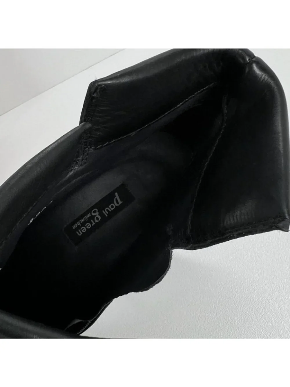Paul Green 3204 Platform Ankle Boots Womens 8.5 Side Zip High Heel Leather Black